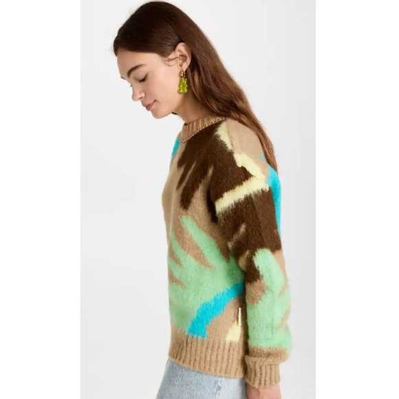 Andersson Bell BNWT Flower Intarsia Crew Neck Chunky Sweater Size Large RRP $500 - Picture 4 of 11